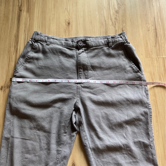 Men's Gray Linen Blend Pants - Picture 4 of 6